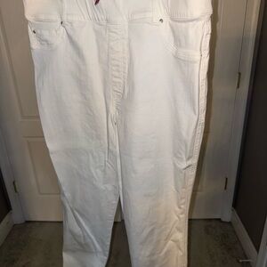 SPANX Women's Straight Leg White Jeans